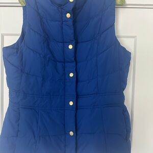 Madison Blue and Gold puffer vest size Large